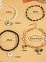 Colorful Rice Bead Ghost Pumpkin Bat Anklet Five-piece Set Dark Funny Skull Halloween Foot Ornaments Five-piece Set