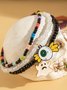 Colorful Rice Bead Ghost Pumpkin Bat Anklet Five-piece Set Dark Funny Skull Halloween Foot Ornaments Five-piece Set