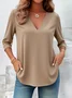 Casual Plain Cotton T-Shirt