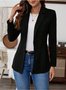 Casual Cotton Plain Regular Fit Blazer