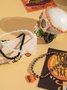 Colorful Rice Bead Ghost Pumpkin Bat Anklet Five-piece Set Dark Funny Skull Halloween Foot Ornaments Five-piece Set
