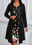 Crew Neck Casual Dress With No