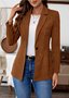 Casual Cotton Plain Regular Fit Blazer