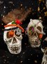Colorful Rice Bead Ghost Pumpkin Bat Anklet Five-piece Set Dark Funny Skull Halloween Foot Ornaments Five-piece Set