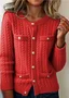 Regular Fit Cotton Casual Cardigan