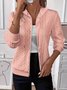 Casual Plain Long Sleeve Hoodie