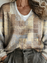 V Neck Casual Sweater