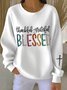 Text Letters Regular Fit Casual Sweatshirt