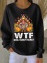 Casual Crew Neck Regular Fit Turkey Sweatshirt