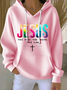 Women's Casual Faith The Way The Truth The Life Ribbed Hoodie