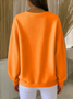 Text Letters Regular Fit Casual Sweatshirt