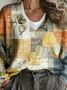 Ethnic Multicolor Block Loose Sweater