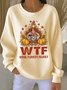 Casual Crew Neck Regular Fit Turkey Sweatshirt
