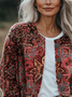 Women's Floral Print Casual Autumn Cardigan