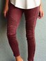 Plain Regular Fit Casual Leggings