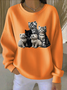 Casual Regular Fit Crew Neck Sweatshirt