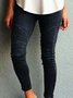 Plain Regular Fit Casual Leggings