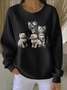 Casual Regular Fit Crew Neck Sweatshirt
