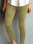 Plain Regular Fit Casual Leggings