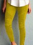 Plain Regular Fit Casual Leggings