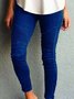 Plain Regular Fit Casual Leggings