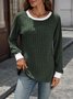 Casual Cotton Regular Fit Color Block T-Shirt