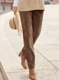 Regular Fit Plain Casual Pants