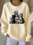 Casual Regular Fit Crew Neck Sweatshirt