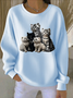 Casual Regular Fit Crew Neck Sweatshirt