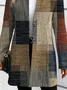 Stand Collar Urban Split Joint Mid-length Long-sleeved Trench Coat