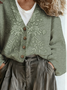 Casual Loose Ethnic V Neck Cardigan