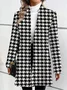 Stand Collar Urban Split Joint Mid-length Long-sleeved Trench Coat