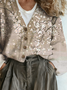 Floral V Neck Boho Loose Cardigan