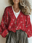 Loose V Neck Casual Cardigan