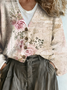 V Neck Casual Ethnic Cardigan