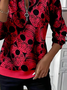Women's Halloween Skull Print Casual Zipper Neck Long Sleeve Sweatshirt