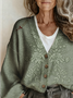 Casual Loose Ethnic V Neck Cardigan