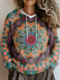 Hoodie Geometric Vintage Sweater