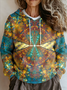 Hoodie Geometric Vintage Sweater