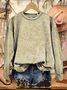 Crew Neck Floral Casual Sweatshirt