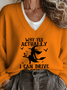 V Neck Halloween Loose Casual Sweater