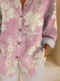Casual Floral Loose Shirt Collar Shirt