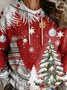 Vintage Loose Gradient Pattern Hoodie Sweater