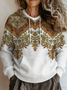 Loose Ethnic Ethnic Hoodie Sweater