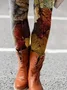 Casual Maple Leaf Tight Leggings