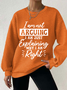 Women's I'm Not Arguing I'm Just Explaining Why I'm Right Waffle Sweatshirt