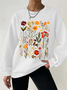 Women's Subtle Anti-Maga Floral, Fdt Merch, Feminist Gift Casual Waffle Sweatshirts