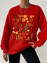 Women's Subtle Anti-Maga Floral, Fdt Merch, Feminist Gift Casual Waffle Sweatshirts