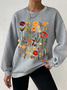 Women's Subtle Anti-Maga Floral, Fdt Merch, Feminist Gift Casual Waffle Sweatshirts