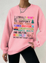 Women's Support National Parks Print Round Waffle Sweatshirt